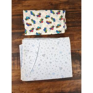 Lot of Fabric, Airplane,‎ boat, Moon and Stars, Leaves, Blue, White 1lb 4oz